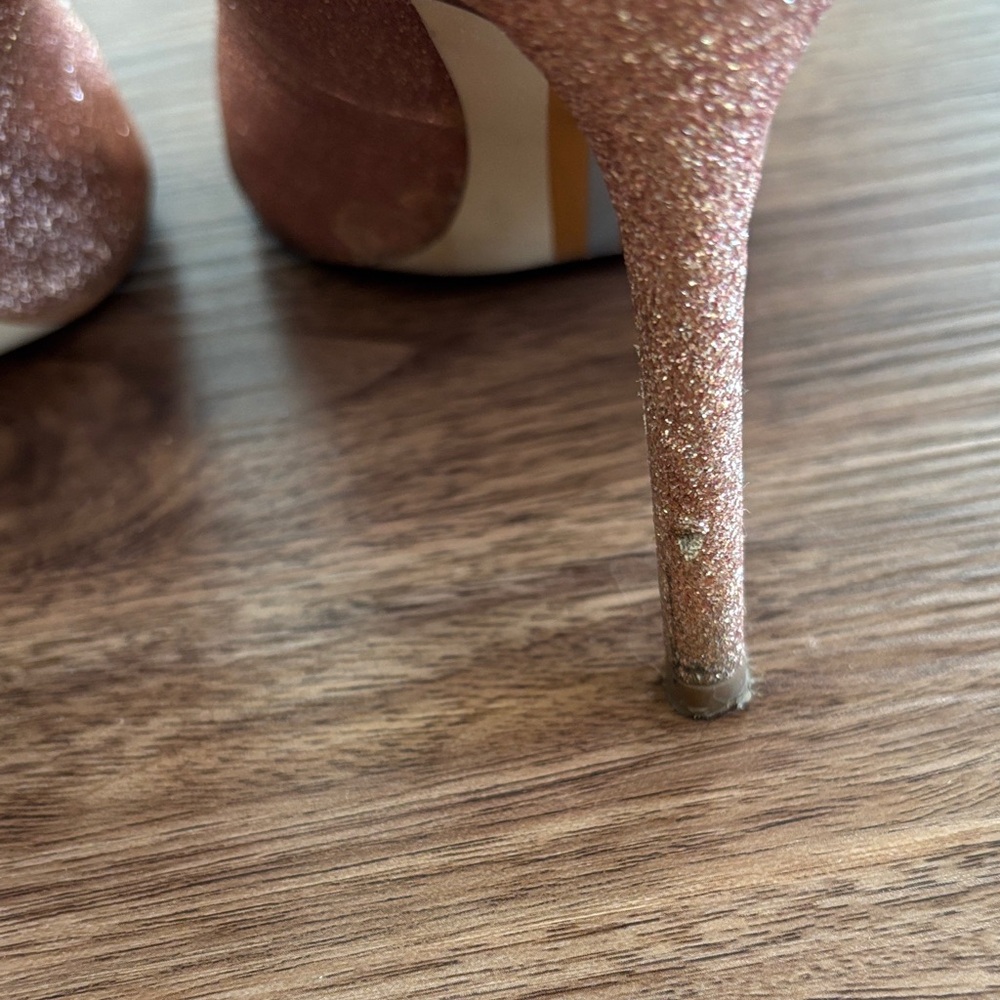 Sam Edelman Rose Gold Glitter Heels - Picture 7 of 9
